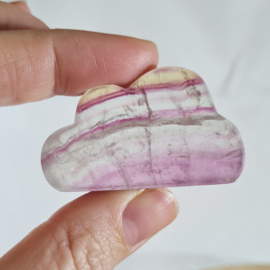 Regenboog Fluoriet Edelsteen Wolk no.3 - 4,5 cm