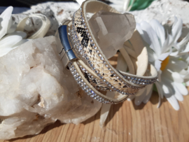 Armband met magneetsluiting  - wit/creme