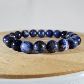 Edelsteen Armband Sodaliet Kogelarmband 10 mm