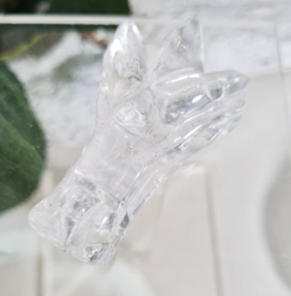 Draak Bergkristal Drakenschedel Edelsteen  - 4 cm