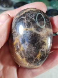 Zwarte Maansteen Palmsteen Edelsteen no.01 - 5,5 cm