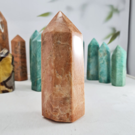 Roze Maansteen - Punt - no.4 - 14,5 cm