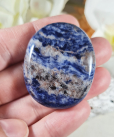 Sodaliet Platte Steen 4 cm no.5 Edelsteen Blauw