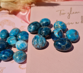 Apatite Tumbled Stone Round - Blue - 2 cm