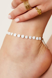 Enkelbandje Harten - Stainless Steel