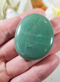 Aventurijn Groen Platte Steen no.6 - 4 cm Edelsteen