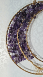 Suncatcher Maan met Amethist Levensboom