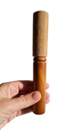 Aanstrijkhout met suède voor Klankschaal - 19 cm