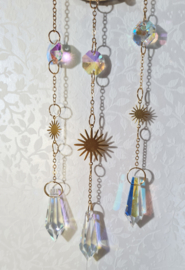 Suncatcher Maan Lapis Lazuli 37 cm Goudkleur