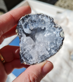 Chalcedoon - Geode - Mexico - Wit Grijs - Edelsteen