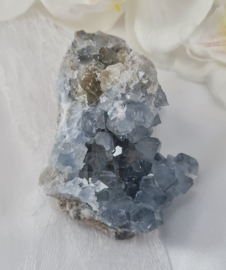 Celestien Edelsteen Cluster - Madagaskar - 8cm - Blauw