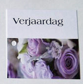 Klein kaartje - Verjaardag - 7 cm