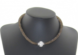 Sterren dust Ketting - goud - strass sluiting