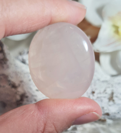 Rozenkwarts Platte Steen no.7 - 3,5 cm Edelsteen