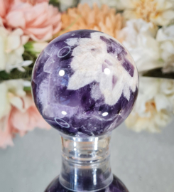 Chevron Amethist Edelsteen Bol no.4 - 6 cm