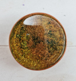 Orgonite schijf - dromenvanger - geel - 5,4cm