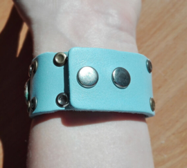 Armband - Leder - Sun - blauw