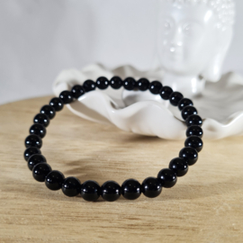 Edelsteen Armband Onyx Kogelarmband 6 mm