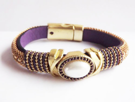 Beach Armband - Gold and purple