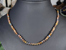 Edelsteen Ketting Pietersiet ronde kralen 4 mm - 45 cm