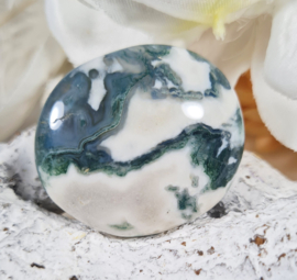 Mosagaat Platte Steen 3,5 cm no.6 Edelsteen