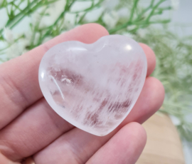 Bergkristal Edelsteen Hart - No.13 - Madagaskar - 4 cm