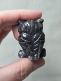 Uil Larvikiet Edelsteen 4 cm - Bescherming en Intuïtie - div. soorten