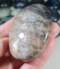 Zwarte Maansteen Palmsteen Edelsteen no.02 - 5,5 cm