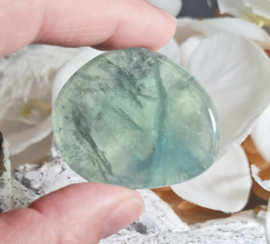Fluoriet Platte Steen 4 cm no.5 Groen
