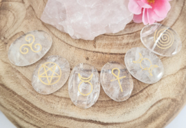 Wicca Symboolstenen Bergkristal - set van 6 stuks