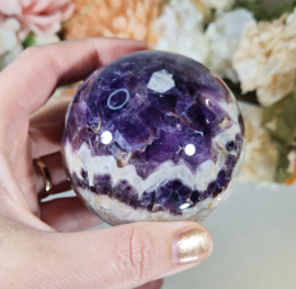 Chevron Amethist Edelsteen Bol no.5 - 7 cm