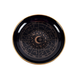 Schaal Astrologie Wiel Wit Goud - 10,5 cm