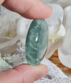 Fluoriet Platte Steen 4 cm no.5 Groen