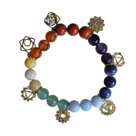 Edelsteen Armband Chakra stenen en bedels 8 mm