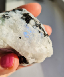 Regenboog Maansteen - Edelsteen Ruw - no. 4 - 7 cm