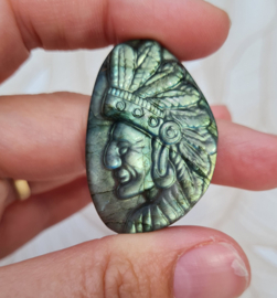 Indiaan Labradoriet 4 cm Carving
