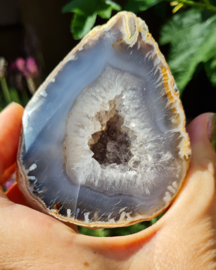 Agaat Edelsteen Geode - Druzy - 8cm - Grijs