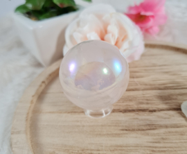 Rose Aura Kwarts - Edelsteen Bol - 3,5 cm