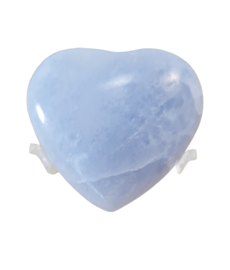 Blauwe Calciet Edelsteen Hart - No.01 - Madagaskar