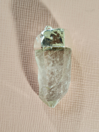 Edelsteen Hanger Bergkristal Punt Verzilverd