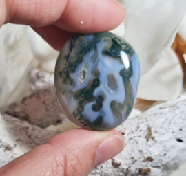 Mosagaat Platte Steen 3,5 cm no.4 Edelsteen