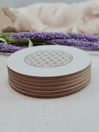 Onderzetters - Bloem des levens - Flower of life - set