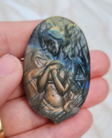 Engel Labradoriet 5 cm Carving