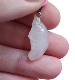 Rozenkwarts - Maan - Edelsteen Hanger