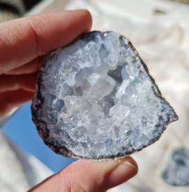 Chalcedoon - Geode - Mexico - Wit Grijs - Edelsteen