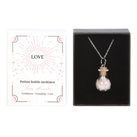 Ketting Liefdesflesje Rozenkwarts