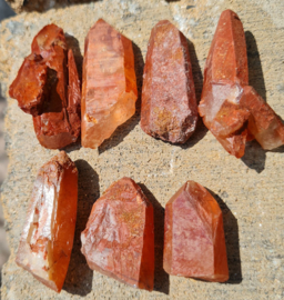 Rode Bergkristal punt - Hematoiet -  Marokko - no.7 - 2,5 cm