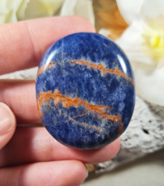 Sodaliet Platte Steen 4 cm no.7 Edelsteen Blauw