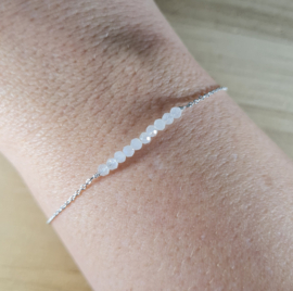 Edelsteen Armband Maansteen Zilver