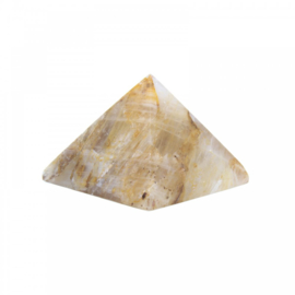 Golden Healer - Limoniet kwarts - Edelsteen Piramide - 7cm